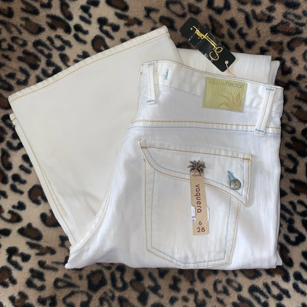 AGAVE Jeans Women’s Size 28 Size 6 Agave Slim Boot Cut Jeans Agave Nectar White